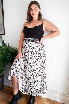 Mid Size Fashion, Plus Size Summer Outfits, Skirts Midi High Waisted, Cooler Look, Black Tank Top, Plus Size Skirts, Mode Inspo, Wild Child