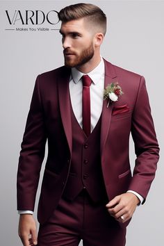 >>ORIGINAL ARTWORK AND CONTENT, PLEASE DO NOT COPY<< Suits for men, Burgundy men's Suit, 3 Piece suit, party wear suit, Fashionable suit for men, Prom suit, men elegant suit Discover sophistication in our Men's Burgundy Three-Piece Suit. Tailored to perfection, this ensemble captures the essence of modern elegance. With its rich burgundy hue, it's a show-stopper for formal events or those crucial business affairs. Every stitch speaks of dedication to craftsmanship and style. Elevate your wardrobe and let your presence be felt with this exquisite attire. #BurgundyElegance #ModernFit #3PiecePerfection #MensFashionStatement #TimelessStyle #StandOutInStyle Fabric Premium Terry Rayon  Includes:- Coat Pants Vests MUST REQUIRED DETAILS :- ✔ Height Of The Person. ✔ Weight Of The Person. ✔  Chest S Wedding Suits Groom Burgundy, Luxury Red Three-piece Groom Suit, Elegant Red Three-piece Suit For Wedding, Men’s Burgundy Suit, Men’s Burgundy Suit Outfit, Burgundy Mens Suit Wedding Coats & Jackets, Prom Suits, Tuxedo Suit, Party Kleidung