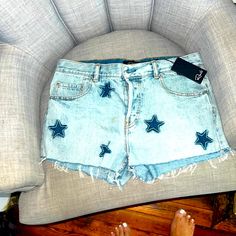 Nwt Never Worn , Rails Denim Shorts . Raw Edge Bottom . Stars Accents. Button Down 5 Pocket. Midrise. High Rise Star Print Jeans For Summer, High Waist Star Print Jeans For Summer, Summer High Rise Jeans With Star Print, High Rise Star Print Summer Jeans, Trendy Blue Bottoms With Star Patch, Blue Jeans With Star Print For Summer, Summer High Waist Star Print Jeans, Blue Star Print Jeans For Summer, High Waist Star Print Summer Jeans