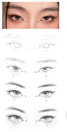 the different types of eyes are shown in this drawing lesson, which shows how to draw an