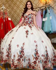 Elegant Quinceanera Dresses Sequins Off-Shoulder Ball Gowns Sweep Train Sweet 16.  "This pin contains affiliate links, which means I may earn a commission at no cost to you extra for you". 
 #affiliate #advertising" 2k24 Prom, Floral Quinceanera Dress, Elegant Quinceanera Dresses, Off Shoulder Ball Gown, Debutante Ball, Wedding Red, Sweet 16 Birthday Party, Quinceanera Dress, Gowns Prom