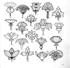 an image of flowers drawn in black and white