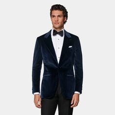 This navy dinner jacket is cut to a tailored fit, providing a slim chest and waist for a fitted silhouette and a natural shoulder design. It features a straight peak lapel, jetted pockets, and a half-canvas construction. Evening Tuxedo With Welt Pockets And Long Sleeves, Tuxedo Sport Coat With Lapel Collar And Double Button, Tuxedo Sport Coat With Double Button And Lapel Collar, Fitted Lapel Collar Outerwear For Black-tie Events, Long Sleeve Evening Tuxedo With Welt Pockets, Formal Single-breasted Sport Coat With Lapel Collar, Fitted Single Breasted Blazer For Black-tie Events, Fitted Single-breasted Blazer For Black-tie Events, Fitted Tuxedo With Double Button Closure