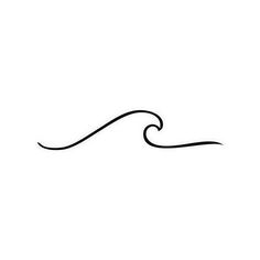 the outline of a wave on a white background