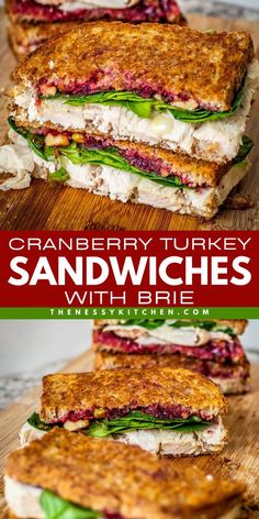 Looking for Thanksgiving leftover recipes? Here's one of the best lunch recipes to enjoy for days! You'll want these Cranberry Turkey Sandwiches with Brie as a main dish for dinner. Made with leftover Thanksgiving turkey, this brie and cranberry sandwich is delicious! Crockpot Turkey And Cranberry, Turkey And Brie Sandwich, Thanksgiving Turkey Sandwiches, Thanksgiving Leftover Sandwich, Pulled Turkey Recipes, Turkey Cranberry Sandwich, Cranberry Turkey Sandwich, Leftover Turkey Sandwich Recipes, Cranberry Sandwich