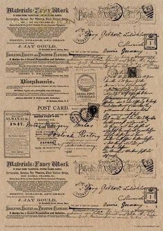 an old document with many stamps on it