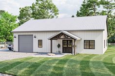 this is an artist's rendering of a barn style house