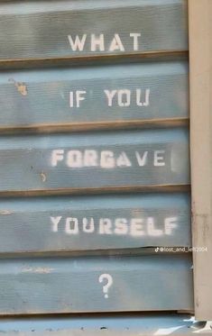 a sign that says, what if you forget forsave yourself? on the side of a building