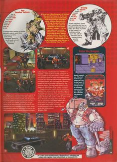 the back cover of an old video game, with many pictures and text on it