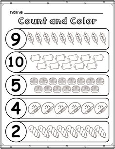 a printable worksheet for counting the numbers