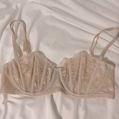 Savage X Fenty Bra. Beautiful Iridescent Sheer Nude With Boning. 36d Feminine Underwire Bra For Night Out, Savage X Fenty, Women's Intimates, My Style, Bra, Cream, Tags, Women Shopping, Color