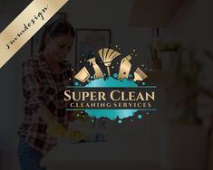 a woman in plaid shirt cleaning counter top