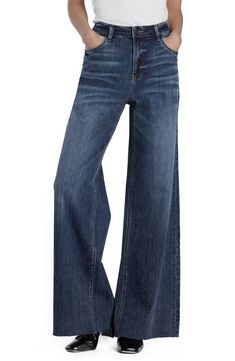 High Waist Wide Leg Jeans, Wide Jeans, Country Outfits, High Waisted Denim, Primavera Estate, Denim Fashion, Wide Leg Jeans, Bottoms Pants, Autumn Winter Fashion