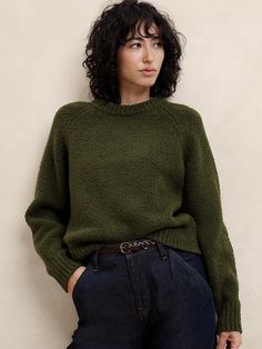 Boucle Pullover Sweater | Banana Republic Factory Rich Girl Fashion, Sweater Wrap, Arm Cuffs, Deep Autumn, Boucle Yarn, Sweaters And Cardigans, Lose Yourself, Arm Cuff, Banana Republic Factory