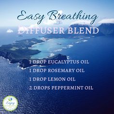 This diffuser blend for easy breathing will help your airways to open up, and get rid of the discomfort created by a stuffy nose or asthma Essential Oil Blends For Colds, Essential Oils For Colds, Ginger Essential Oil, Essential Oil Diffuser Recipes, Frankincense Oil, Diffuser Blend, Stuffy Nose