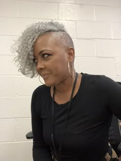 Shaved Gray Hair Women, Gray Hair Styles For Black Women, Short Grey Hair Black Women, Short Natural Styles