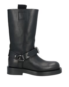 BURBERRY  | Black Women‘s Boots  | YOOX Luxury Square Toe Moto Boots With Buckle, Luxury Leather Moto Boots With Buckle Closure, Luxury Knee-high Boots With Buckle Closure And Round Toe, Luxury Boots With Buckle Closure, Medium Width, Burberry Boots, Black High-top Moto Boots With Buckle Closure, Burberry Black, Fashion And Design, Ralph Lauren Outfits