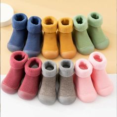 Baby socks with rubber soles Material: cotton + spandex + rubber soles; 11 colors for you to choose;   5 sizes: 20-21 (11.5-12cm) 6-12 months baby 22-23 (12.5-13cm) 12-18 months Children 24-25 (13.5-14cm) 18-24 months boy/girl 26-27 (14.5-15cm) 2-3 years old boy/girl    package includes: 1 pair of child's anti-skid rubber shoes Notes: - Due to the difference between different monitors, the picture may not reflect the actual color of the item. - We guarantee the style is the same as shown in the Baby Mode, Baby Walking Shoes, Baby Walking, Socks Shoes, Warm Boots, Rubber Shoes, Baby Boy Shoes, Breathable Shoes, Baby Warmer