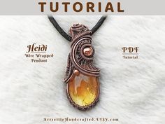 Heidi Wire Wrap Pendant Tutorial: Step-by-Step Guide for Crystal Setting | Perfect DIY Jewelry with Detailed Techniques for Stunning Results Wire Jewelry Tutorial Step By Step, Wire Wrapped Crystal Pendant, Wire Wrapping Tutorial, Wire Wrapped Jewelry Tutorials, Bijoux Fil Aluminium, Pendant Tutorial, Wire Jewelry Tutorial, Diy Jewelry Inspiration, Wire Wrap Pendant