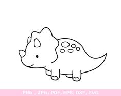 a cute little dinosaur coloring page with the word dino on it's back side