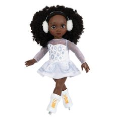 Disney ILY 4ever Dolls - Inspired by Olaf (Target Exclusive) Disney Ily 4ever, Celebrate Everything, Dark Curly Hair, Pearl Jewelry Shop, Ice Skating Outfit, Disney Princess Dolls, Beautiful Brown Eyes, American Dolls