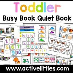 the busy book quiet book for toddlers to learn numbers and letter sounds with pictures