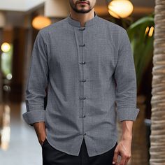 Season:Spring  Summer; Fabric:Cotton And Linen; Sleeve Length:Long Sleeve; Look After Me:Washable,Wet and Dry Cleaning; Gender:Men's,Men; Style:Fashion,Comfortable; Tops Type:Cotton Linen Shirt,Button Up Shirt,Linen Shirt,Casual Shirt,Shirt; Occasion:Vacation,Holiday,Daily,Casual,Streetwear; Pattern:Plain; Neckline:Stand Collar,Mandarin Collar; Listing Date:08/11/2023; Bust:; Length:; Shoulder Width:; Sleeve: Shirt Linen, Pink Wine, Linen Shirt Men, Mens Linen, Fashion Comfortable, Comfortable Tops, Black White Pink, Shirt Button, Casual Streetwear