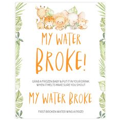 my water broke game, Printable baby shower games, safari animals baby games, baby shower games, fun baby shower ideas, top baby shower ideas, safari animals baby shower, baby shower games, fun baby shower ideas Jungle Theme Games, Jungle Safari Baby Shower Ideas, Baby Shower Games Hilarious, Jungle Baby Shower Theme Decorations, My Water Broke Game, Water Broke Game, Wild Baby Shower, Lion Baby Shower