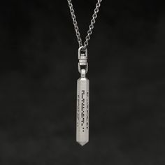 Rotating view of Code of Wisdom hexagonal sterling silver pendant and chain with endless loop necklace featuring Binary Code by Caps Brothers Hotline Bling, Winter Outfits Men, Men Jewelry, Bling Bling, Chain Lengths, Sterling Silver Chains, Chain Bracelet, Dog Tags, Dog Tag Necklace