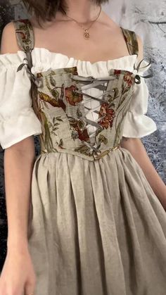 Regency Stays, French Meadows, Stays Corset, Cottagecore Fashion Dresses, Ren Faire Outfits, Fair Outfits, Oc Character, Medieval Life, Fairytale Fashion