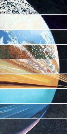 an image of the solar system with all its different planets in it's layers