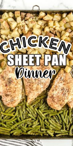 chicken sheet pan dinner with potatoes and green beans