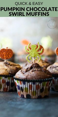 there are cupcakes and muffins on the table