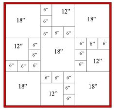 a square with numbers on it and the area for each number to be drawn in