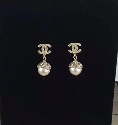 Chanel Crystal Pearl Dangle Earrings – LL Bazar