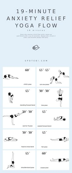 an exercise poster with instructions on how to do yoga