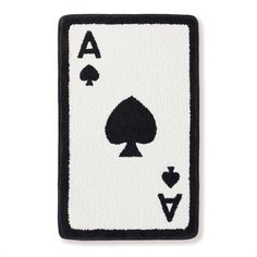 a black and white ace playing card patch