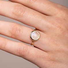 Moonstone Ring 14K Gold - Rainbow Moonstone Natural Gemstone Ring for Women - Anniversary Birthday Valentine's Gold Gift for Her 14K gold rainbow moonstone ring. A gorgeous moonstone ring, ideal for every woman who loves elegant style. An excellent choice for anniversary gift or Valentine's gift for her. The gemstone is natural and conflict-free mined. 100% handcrafted with love! PRODUCT DETAILS ● Material: 14K solid gold, white gold, rose gold ● Gemstone: Moonstone, briolette cut ● Stone Diamet Fine Jewelry Moonstone Ring With Natural Stones For Gift, Elegant Gold Moonstone Ring With Natural Stones, Dainty Natural Stone Rings For Anniversary, Minimalist Natural Stone Ring For Anniversary, Elegant Birthstone Ring With Natural Stones For Promise, Delicate White Moonstone Gemstone Ring, Delicate White Moonstone Ring, Yellow Gold Moonstone Opal Anniversary Ring, Elegant Moonstone Ring As A Birthstone Gift