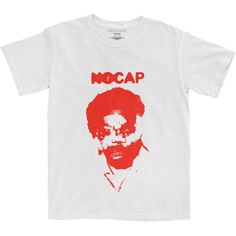 NoCap Face Mash Unisex T-Shirt Relaxed Fit T-shirt With Front Print For Fans, Unisex Cotton T-shirt For Fan Merchandise, Cotton Band Merch T-shirt For Fans, Relaxed Fit Logo Print T-shirt For Fan Merchandise, Cotton T-shirt For Band Merchandise, Tri-blend Band Merch T-shirt For Fans, Unisex Crew Neck T-shirt For Fan Merchandise, Red Tri-blend T-shirt For Streetwear, White Pre-shrunk Band Merch Top