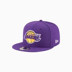 New Era Los Angeles Lakers 9Fifty Snapback NBA Hat Chicago Bulls Snapback Hat, Lakers Logo, Nike Fashion Shoes, Flat Bill Hats, Purple Style, Nba Hats, Nba Logo, Hip Hop Hat, Brooklyn Nets