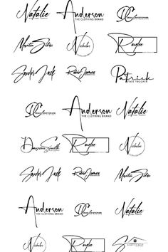 the signatures of many famous people