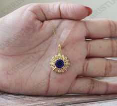 This Pendant can be made with your desired gemstone as well. If you would prefer a custom Pendant, please contact us before purchase. You You may also visit our following shops for varieties of collection :- ★ ★ ★ ★ ★ ★ ★ ★ ★ https://www.etsy.com/shop/OGofJewelry https://www.etsy.com/shop/BeckyBjewelry https://www.etsy.com/shop/TravelBugJewelry https://www.etsy.com/shop/BellaLaBellaJewelry https://www.etsy.com/shop/WanderlustJewelryArt https://www.etsy.com/shop/BloozieBlueJewelry ★ ★ ★ ★ ★ ★ ★ ★ Sapphire Jewelry Gift, Round Sapphire Jewelry For Gifts, Round Sapphire Jewelry As A Gift, Sapphire Flower-shaped Jewelry Gift, Sapphire Flower-shaped Jewelry For Gifts, Sapphire Flower Shaped Jewelry For Gifts, Hallmarked Sapphire Jewelry As Gift, Hallmarked Sapphire Necklaces As A Gift, Hallmarked Sapphire Necklace For Gift