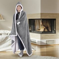 Keep warm and cozy with this uniquely designed Leeman Hooded Wearable Cuddle Pumice Stone Blanket. This oversized hoodie combines the warmth of a warm blanket with the comfort of your favorite sweatshirt. It’s incredibly soft and will quickly become your favorite. This blanket is one size fits all to keep you cozy and warm from head to toe. Whether you are relaxing on the couch, running errands, or outside cheering on your favorite team, the hoody blanket will keep you warm and toasty. Just slip Hood Hat, Navy Blanket, Pumice Stone, Sac Lunch, Warm Blanket, Wearable Blanket, Blue China, Hooded Blanket, Warm Blankets