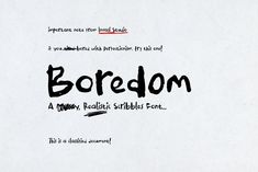 boredom - handwritten font Fonts Handwriting, Trendy Fonts, Create Logo, Popular Fonts, Graphic Design Fonts, Font A, Cute Fonts