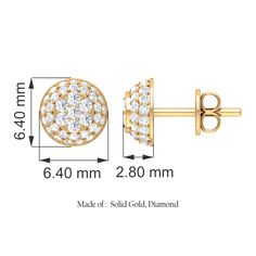 Product Details This Stud Earring is embellished with Round Shape Diamond in a Prong Setting. The Bridal Stud Earring with Screw Back safety is a superb Wedding E for a woman Product Information SKU SHP-EARRINGS072018578 Length 6.4 mm Width 6.4 mm Height 2.4 mm Weight 1.12 gm (Approximate) DIAMOND INFORMATION No.of Stones 76 Pieces Total Weight 0.55 Carat (Approximate) Dimension(approx) Round-1.20X1.20 mm-14 PcsRound-1X1 mm-62 Pcs Color HI Cut Brilliant Shape Round Setting Type Prong-Setting Qua Yellow Gold Cluster Earrings For Anniversary, Gold Halo Cluster Earrings For Anniversary, Gold Cluster Earrings With Halo For Anniversary, Gold Cluster Earrings With Halo Setting For Wedding, Gold Cluster Earrings For Anniversary, Gold Halo Cluster Earrings For Formal Occasions, Gold Halo Cluster Earrings For Formal Events, Gold Diamond Bridal Earrings With Halo Design, Formal Gold Cluster Earrings With Halo