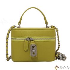 Bird in Bag - Women's bags new fashion shoulder crossbody small square bag personality locking handbag Chic Rectangular Shoulder Bag With Lock, Chic Rectangular Bag With Lock, Rectangular Satchel With Lock For Shopping, Rectangular Shoulder Bag With Lock For Daily Use, Rectangular Lock Satchel For Shopping, Rectangular Shopping Satchel With Lock, Chic Rectangular Satchel With Lock, Tote Shoulder Bag With Lock For Shopping, Shopping Tote Shoulder Bag With Lock