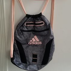 No Flaws Spacious Rectangular Adidas Bag For Everyday Use, Adidas Rectangular Bag For Everyday Use, Adidas Rectangular Bag For Daily Use, Adidas Sports Bag In Pink, Pink Gym Shoulder Bag With Adjustable Strap, Pink Tote Backpack For Everyday Use, Casual Pink Backpack Gym Bag, Adidas Bags With Removable Pouch For Daily Use, Pink Backpack Gym Bag For School