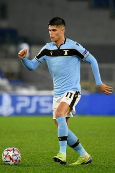 a soccer player in action on the field