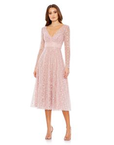 Embellished Illusion Long Sleeve Dress Short Wedding Guest Dresses, Gaun Koktail, Cocktail Dress Nordstrom, Pink Tulle Dress, Designer Formal Dresses, A Line Cocktail Dress, Semi Formal Dress, Groom Dresses, Pink Tulle