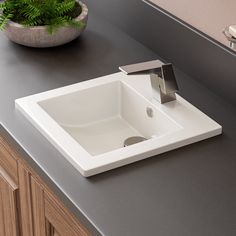 ALFI brand 16.38" x 16.13" Square Drop In Porcelain Bathroom Sink Square Sinks In Bathroom, Bathroom Drop In Sink, Quartz Countertops With Dropin Sink, Square Bowl Sink Bathroom, Corner Sink Bathroom Small Lowe's, Kohler Bathroom Sink, Single Lever Bathroom Faucet, Porcelain Bathroom Sink, Pedestal Sink Bathroom